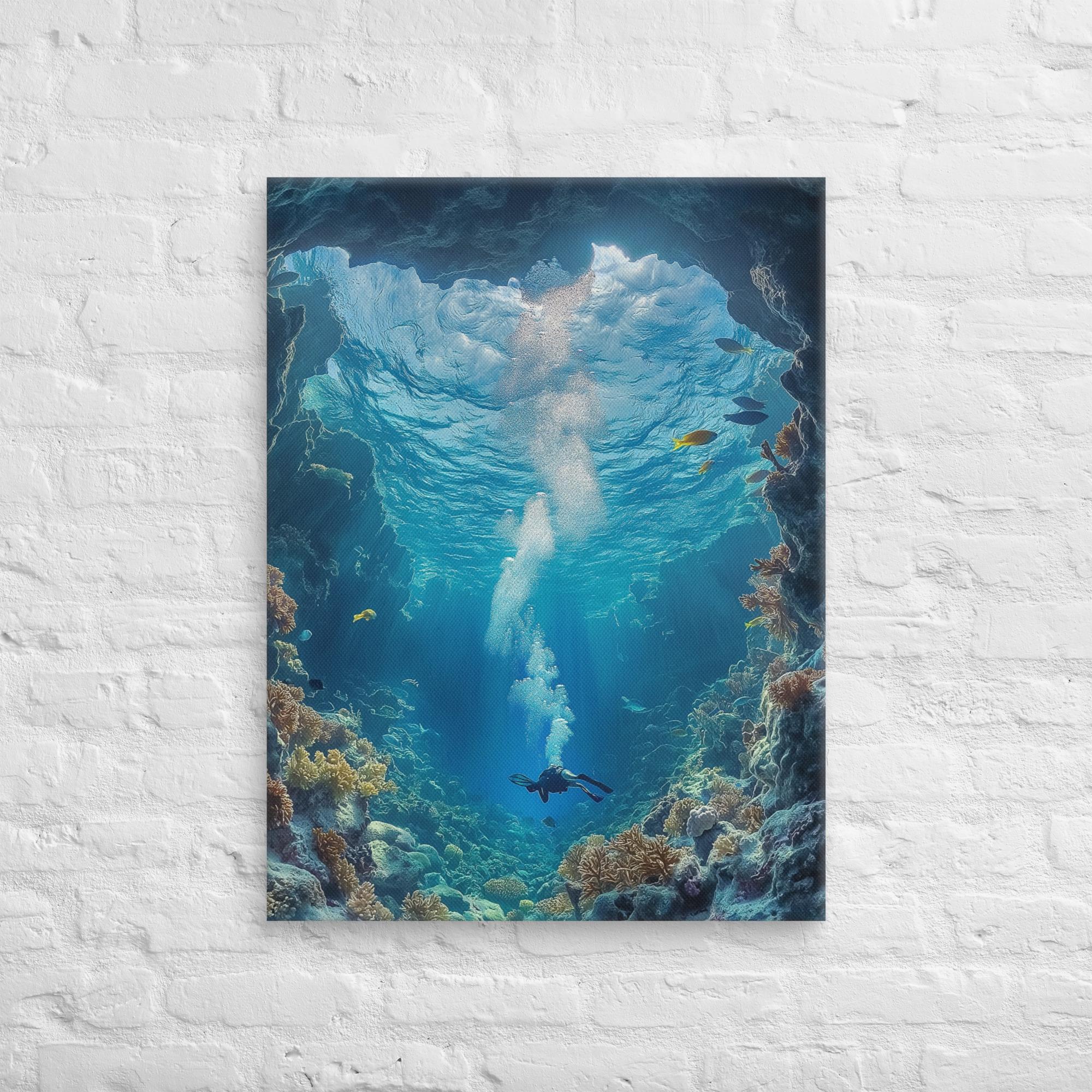 Exploring the Blue Abyss Canvas 23