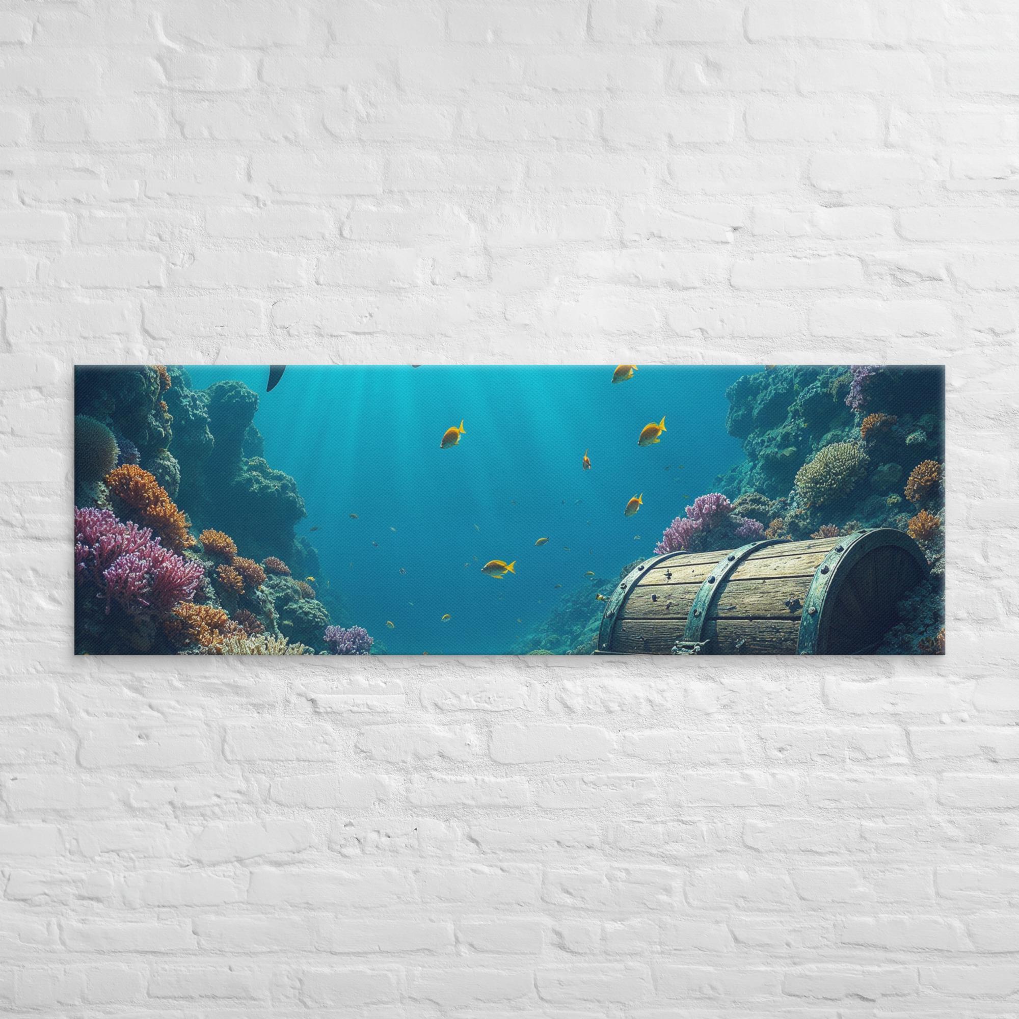 Ultimate Dive Adventure Canvas Print – Shark & Treasure Dive 19