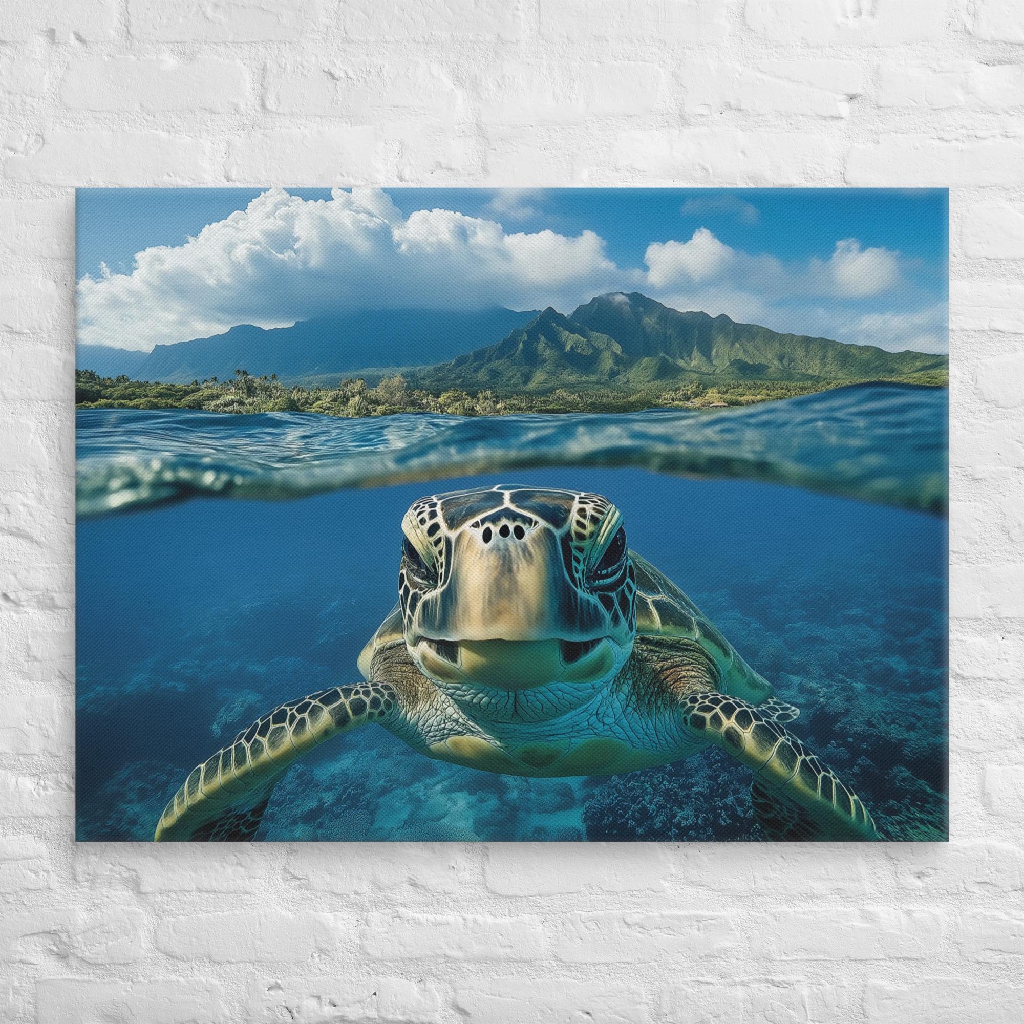 Aloha Serenity Sea Turtle Canvas 30