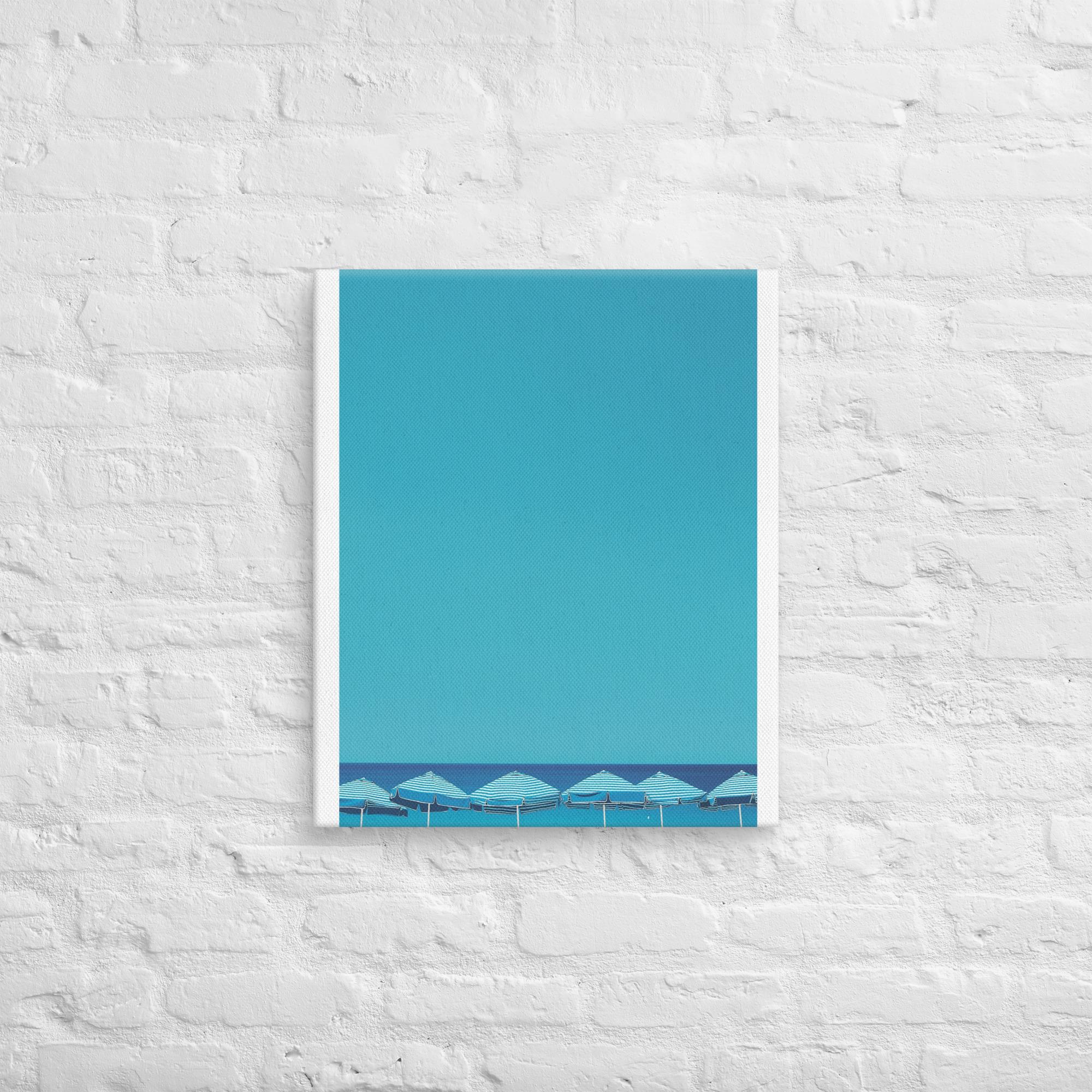 A Day at the Beach, Blue, Canvas Print 16