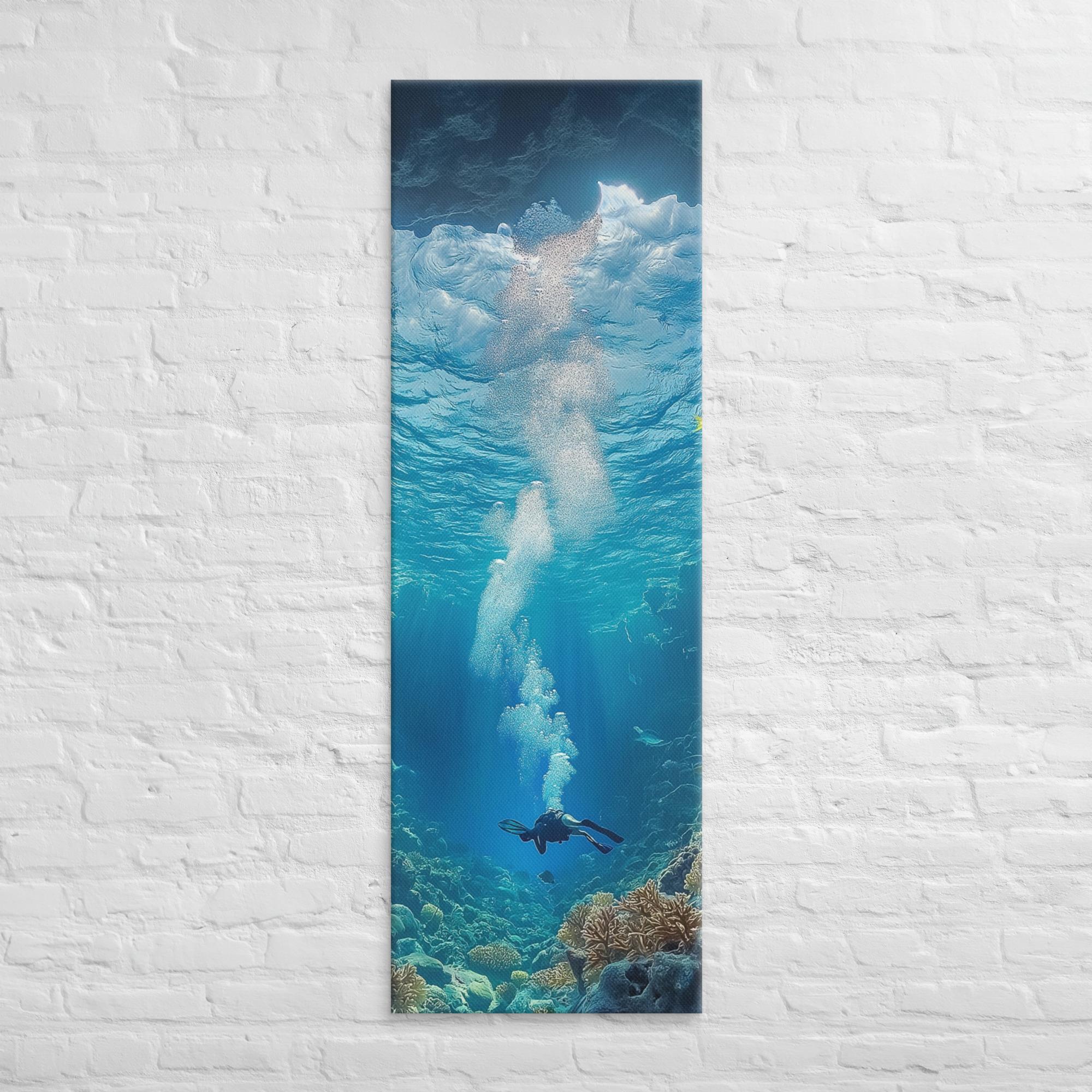Exploring the Blue Abyss Canvas 20