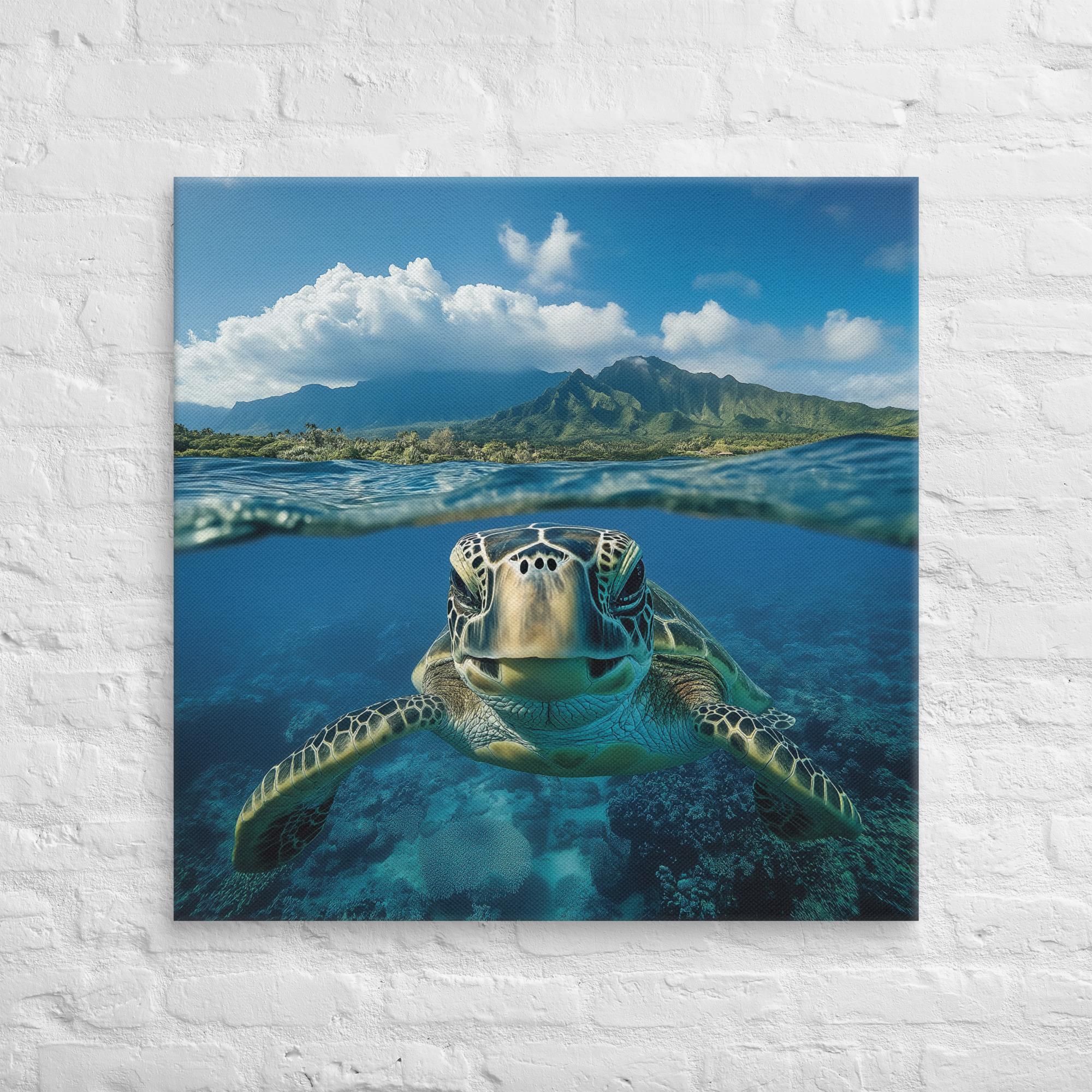 Aloha Serenity Sea Turtle Canvas 32
