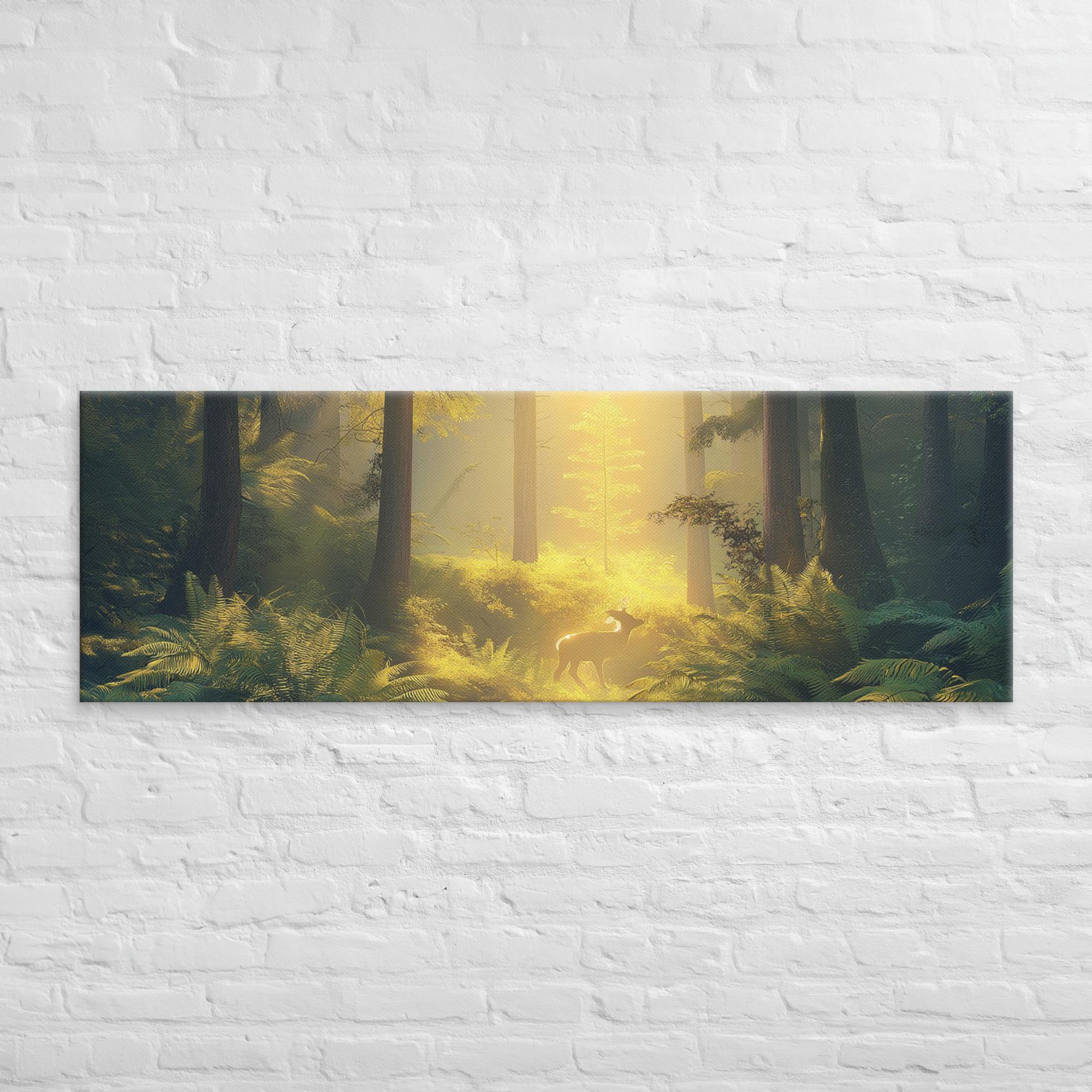 Golden Serenity, A Forest at Dawn Canvas 21
