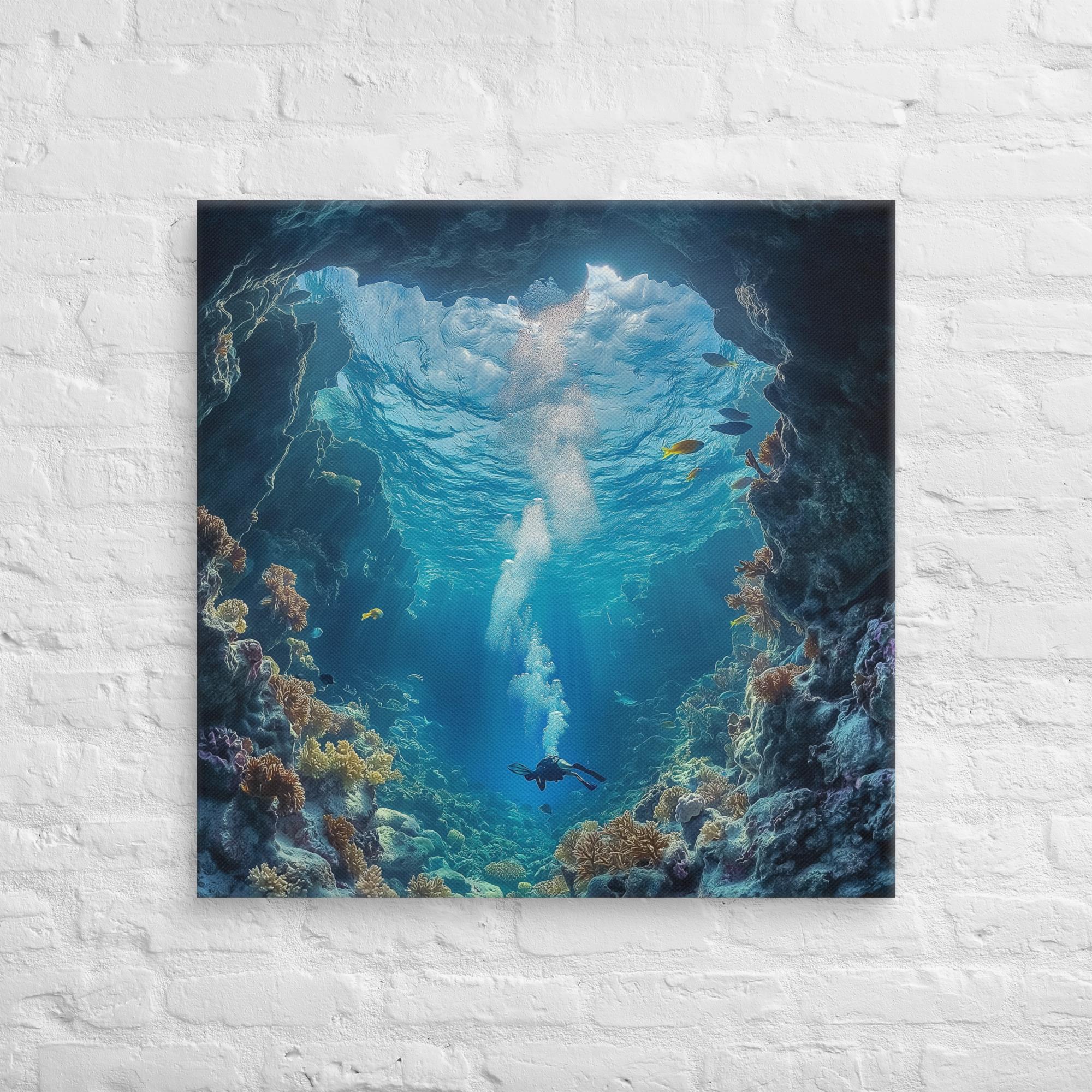 Exploring the Blue Abyss Canvas 29
