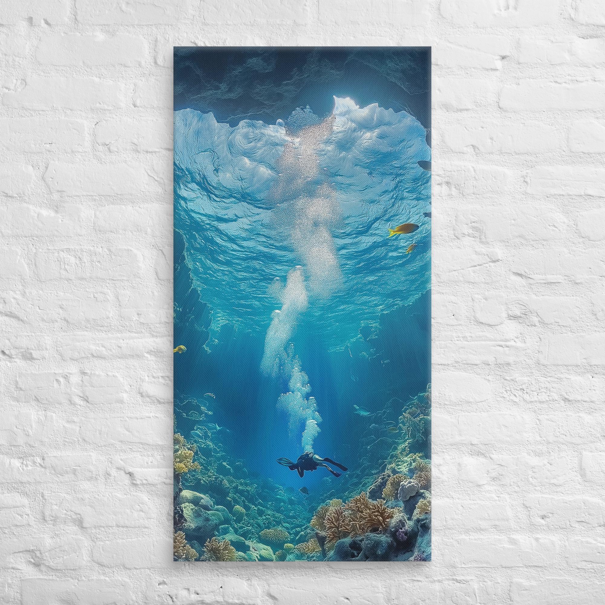 Exploring the Blue Abyss Canvas 19