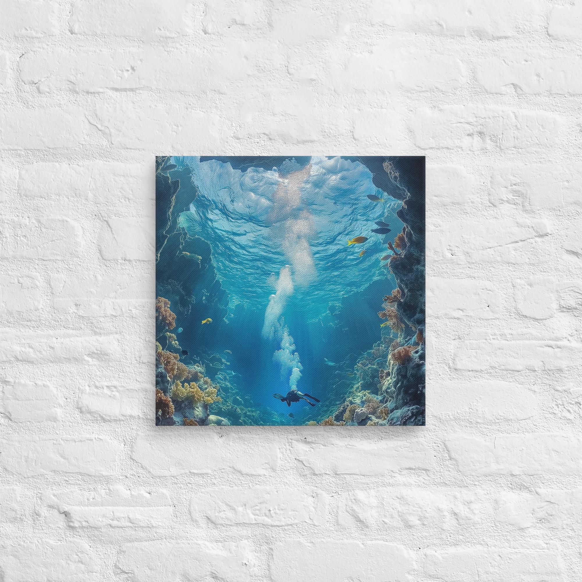 Exploring the Blue Abyss Canvas 43