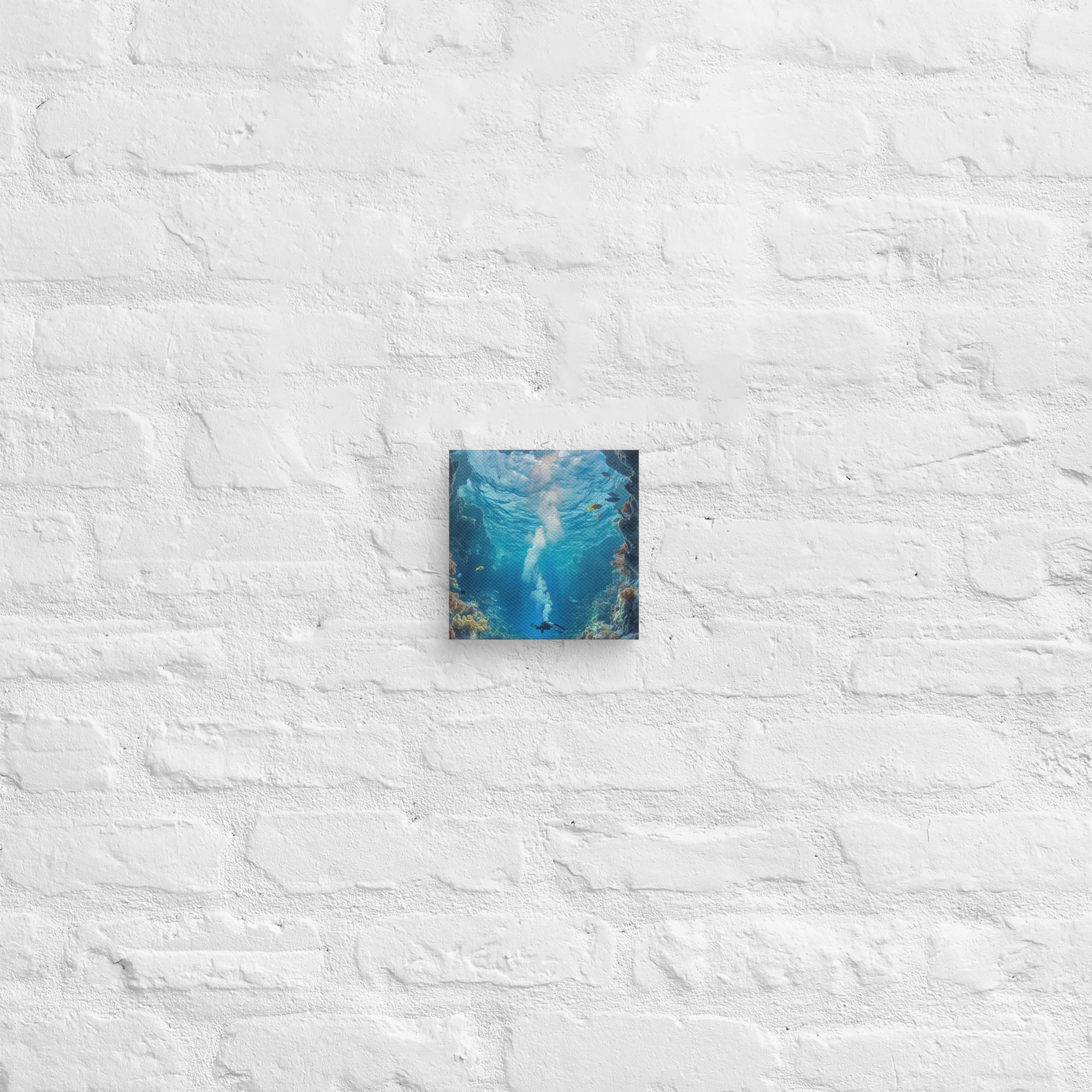 Exploring the Blue Abyss Canvas 36