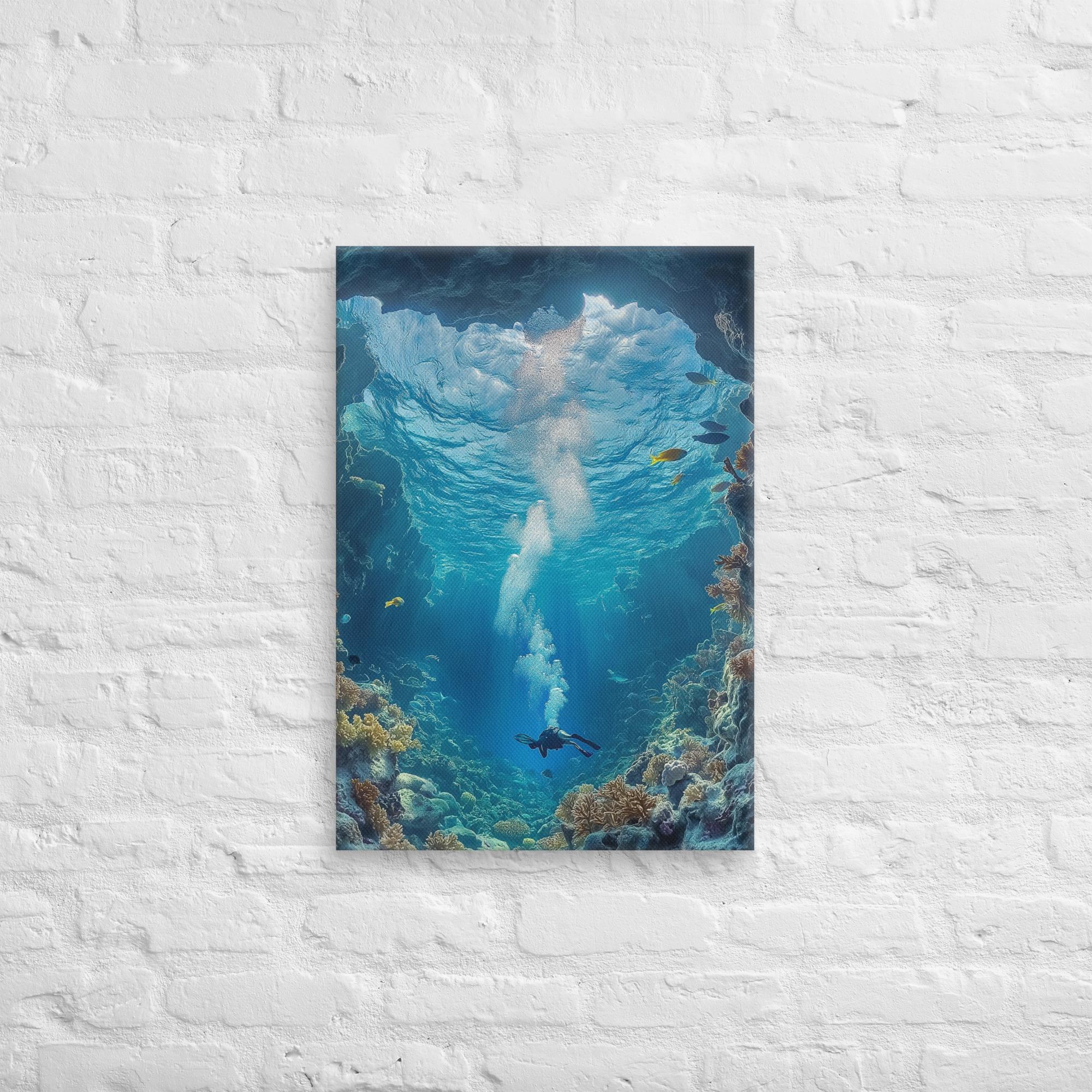 Exploring the Blue Abyss Canvas 14