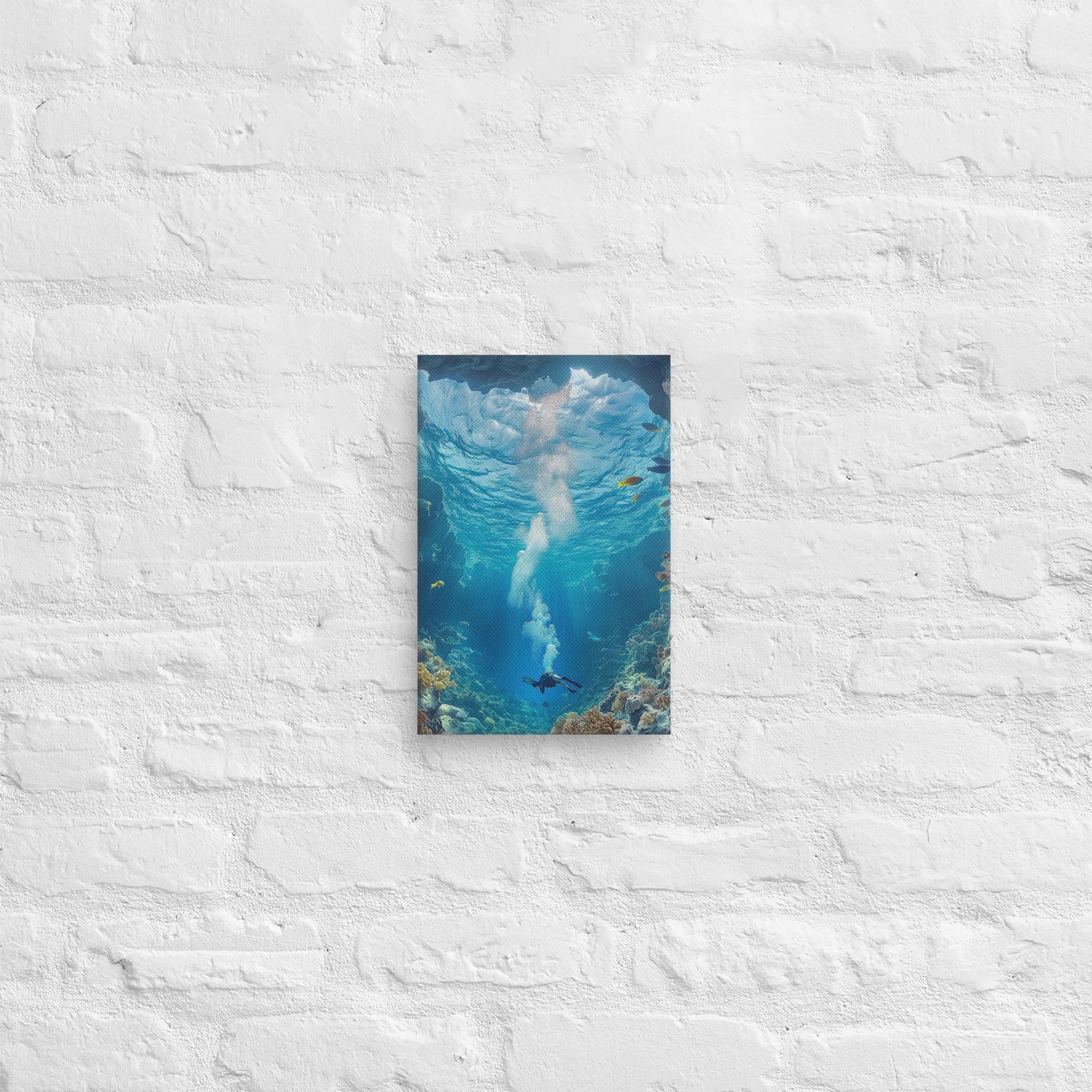 Exploring the Blue Abyss Canvas 38